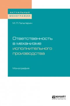 Ответственность в механизме исполнительного производства. Монография