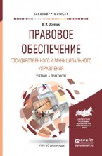 Правовое обеспечение государственного и муниципального управления. Учебник и практикум для бакалавриата и магистратуры